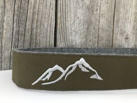 Gürtel bestickt Detail Alpenstickerei
